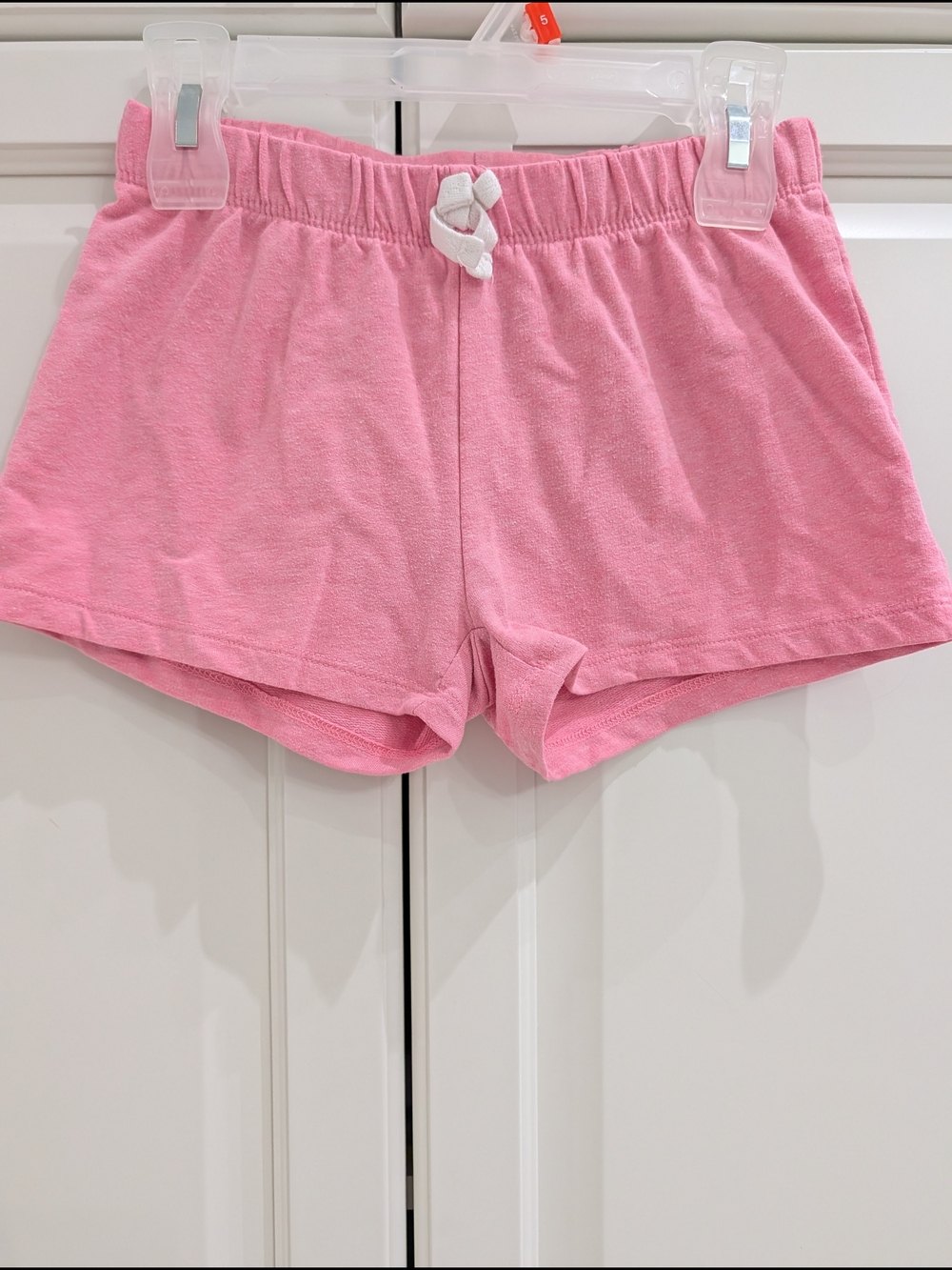 5/$20 H&M Girls Pink Sweat Shorts – Size 7 (7–8A) – Cotton Blend